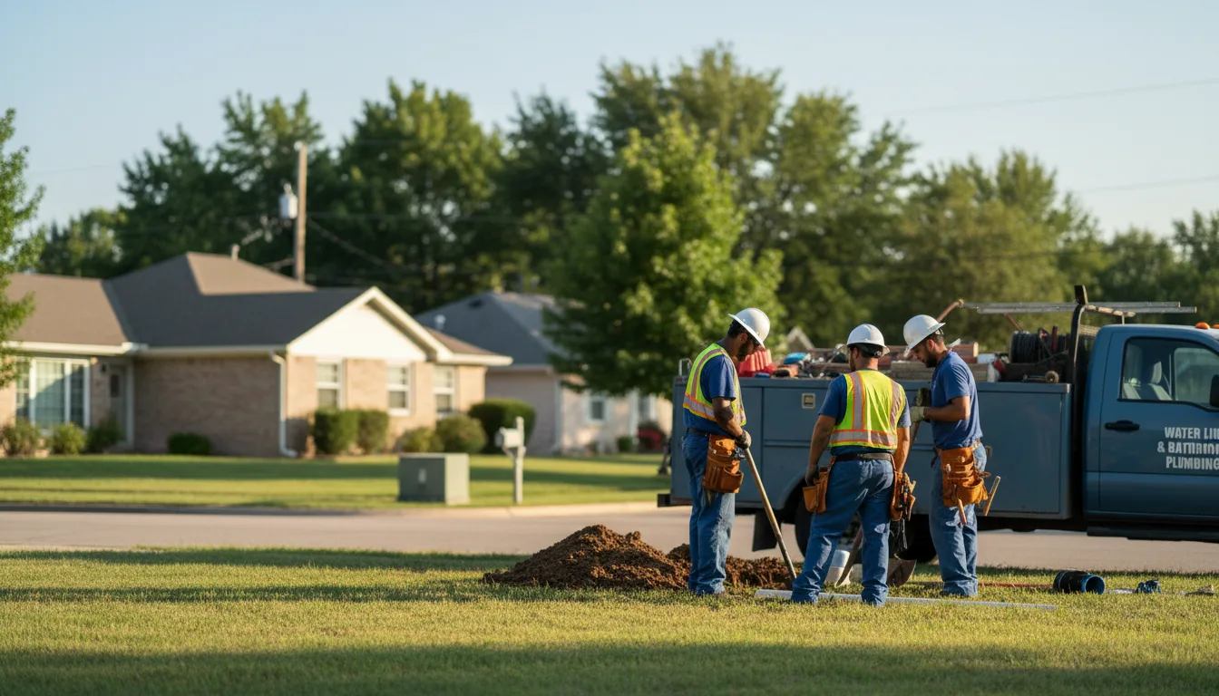 Residential water line and bathroom plumbing service in Mansfield, WA